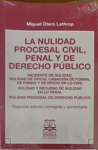 La Nulidad Procesal Civil, Penal Y De Derecho Público 