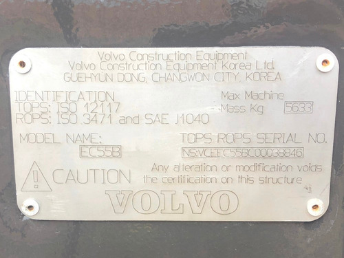 Mini-escavadeira Volvo Ec55b 2014=yanmar,sy55c Sany,dx 53w