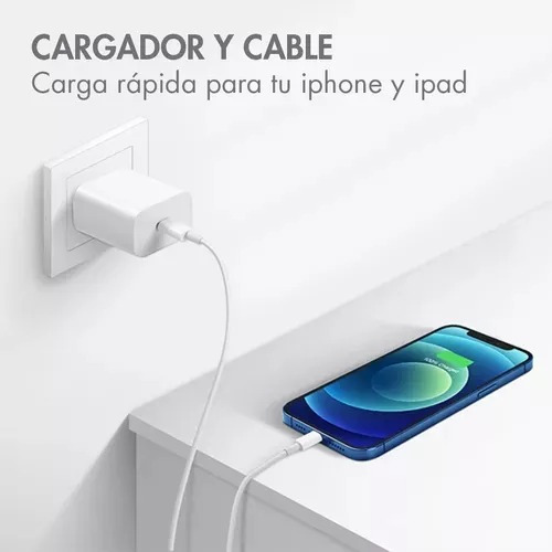 Cargador iPhone 20w Carga Rápida Completo Original