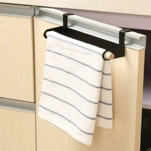 Imagem 2 de 7 de Suporte Porta Rolo De Papel Toalha Branco Ou Preto Cozinha