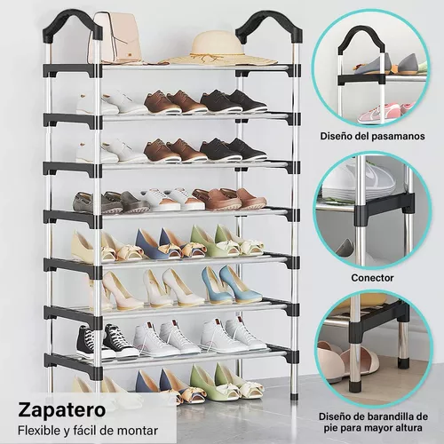 Rack & Pack Zapatera 7 niveles Organizador Zapatos Organizador Portatil de  Zapatos 21 pares Zapatero Zapateras Mueble para Zapatos Zapateras  (107x57x27 cm) : : Hogar y Cocina