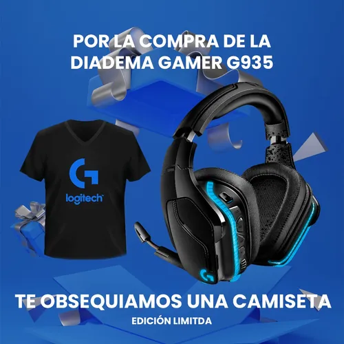 Diadema Gamer Inalámbrica 7.1 Logitech G935 / Rgb Lightsync