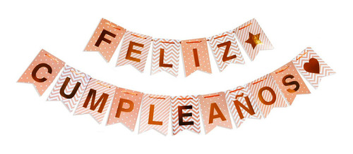 Banderin Feliz Cumpleaños Con Patrones. - 5 Soles Cotillón 