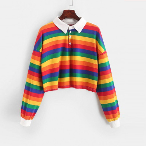 Blusa K Para Mujer Botones Y Botones Manga Larga