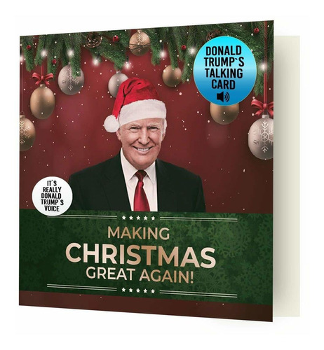 Tarjeta De Navidad De Trump Parlante Â Himno Dencia...