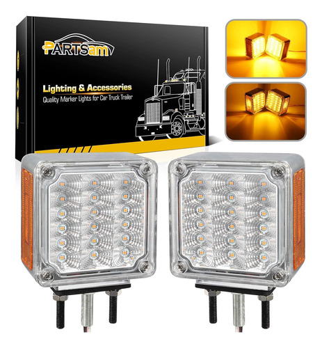 2 Luces Led Cuadradas De Doble Cara Estacionamiento, Le...