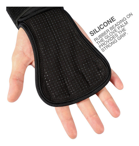 Guantes De Tracción (par) Con Soporte De Muñeca For Entrena