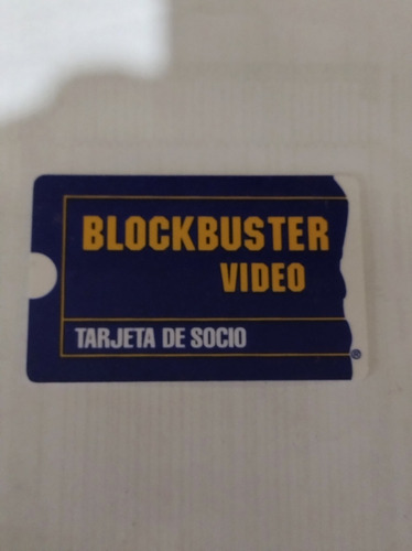 Blockbuster Tarjeta De Socio Original Vintage 