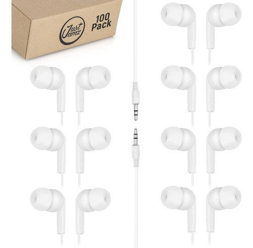 100 Auriculares Blancos 3,5mm