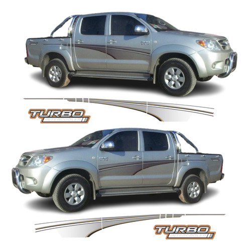 Graficas Laterales Toyota Hilux 2005 / 9 Calcomanias