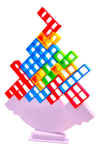 Juego Apilable Mesa Balance Torre Bloques Tetris Equilibrio