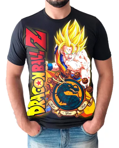 Camiseta Goku Desenho Dragon Ball Z Camisa Infantil Adulto