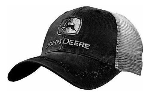 Gorro John Deere De Piel Oleada Bordado En La Parte Trasera