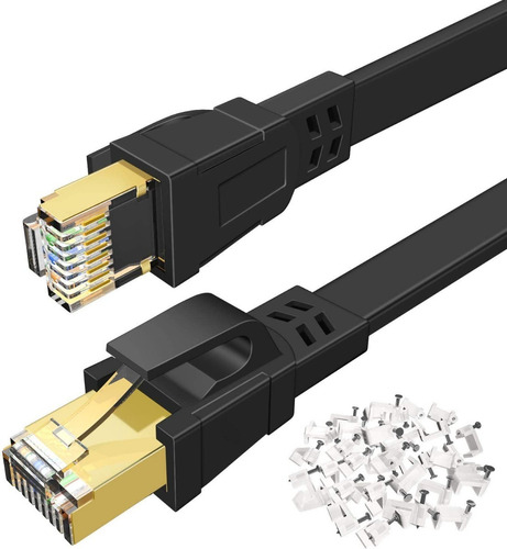 Cable De Red Cat-8 Ethernet Internet Ps5 Xbox Pc 15m (50ft)