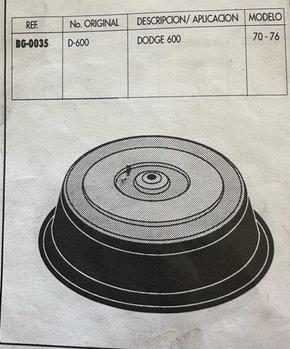 Goma Diafragma Hidrovac Dodge 600 Bg-0035