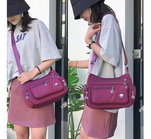 Lz Bolso De Hombro De Estilo Coreano En Color Liso Para