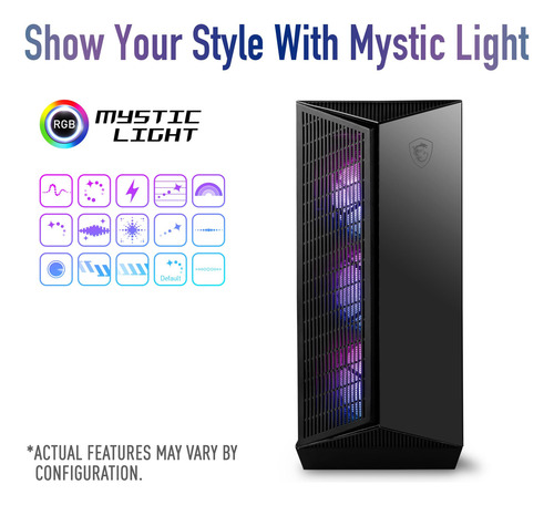 Funda Para Pc Msi Mpg Gungnir 111r Mid Tower Negra Con 4 Ven