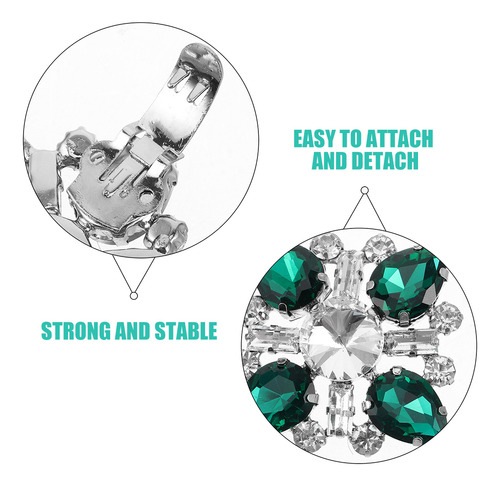2 Colgantes Brillantes Para Zapatos Con Diamantes De Imitaci