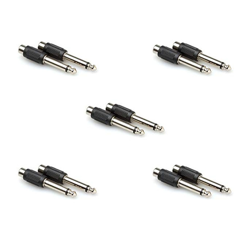 Hosa Gpr-101 Pak10 Rca A 1/4 De Pulgada Ts Adapter, Paquete 