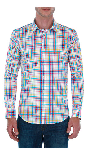 Camisa Casual Scappino Popelina A Cuadros 4149