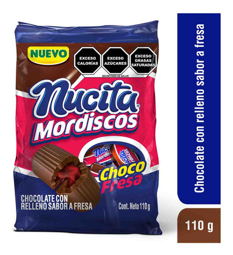 Chocolates Nucita Mordiscos Fresa 110g