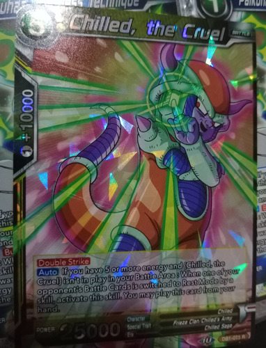 Chilled, The Cruel Carta Brillante Dragón Ball Bandai 