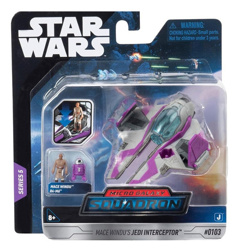 Star Wars Micro Galaxy Squadron Mace Windu Jedi Interceptor