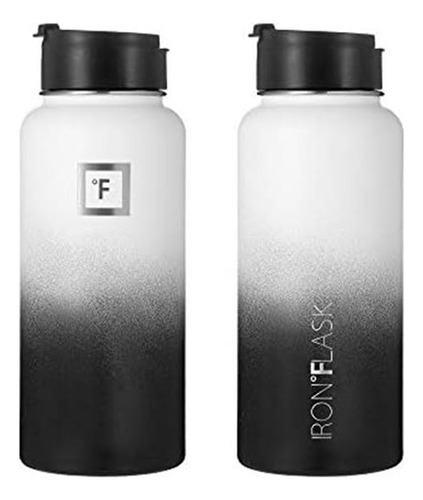 Termo Iron Flask Botella Deportes 32 Onzas Negro/blanco