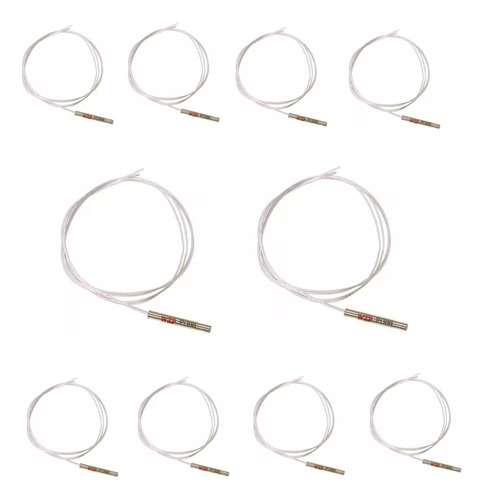 Sensor Pt100 Dos Hilos 4x30 Mm Cable 0.5m Pack 10 Unidades