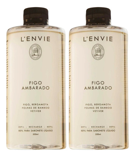 Sabonete Liquido Lenvie Figo Ambarado Refil 500ml 02uni