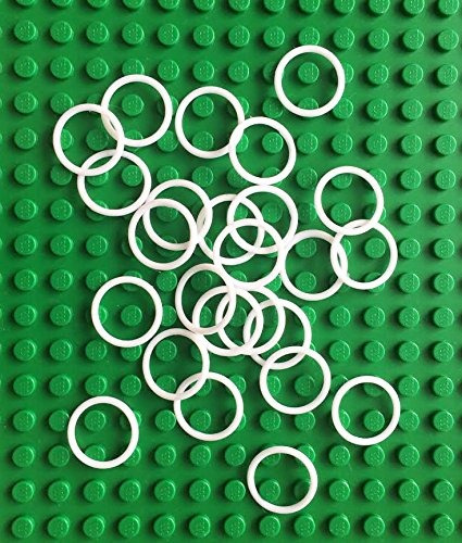 Lego Technic Nueva 25 Pcs Blanco Pequeño Goma Cinturón Paque
