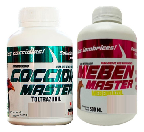 2 Coccidial 500ml ++ 2 Meben 500ml // Para Gallos Gallinas