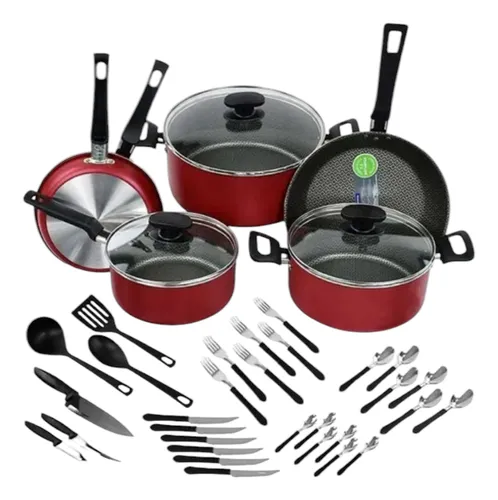 comprar Batería De Cocina Tramontina Bordó 38 Pcs