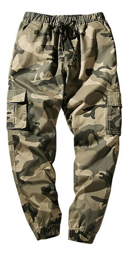 Pantalones Cargo De Camuflaje De Gran Tamaño Para Hombre, Pr