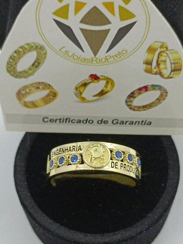 Anel De Formatura Engenharia Produçao Ouro 18k