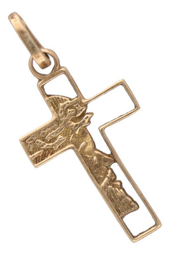 Dije De Cruz De 14k Oro Amarillo, 0.8 Gramos