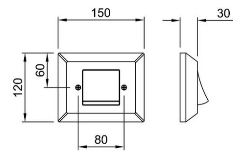 Imagen 2 de 4 de Valvula De Descarga +tapa Tecla Peirano Tecno 02-010 Inodoro