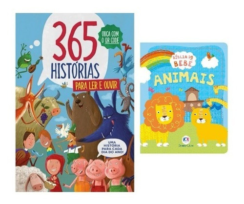 Kit Com 1 Livro 365 Historias Bíblicas E Uma Bíblia Do Bebê