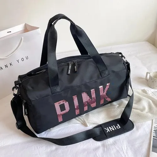 Bolso pink negro deals