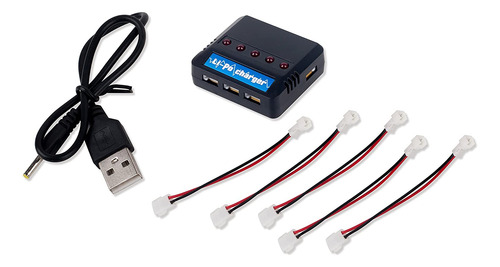 Batería Lipo De 150 Mah 1s 3.7 V 25c (cargador De 5 Puertos)