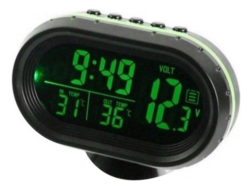 Reloj Digital Termómetro Coche 12v Led Dual Temperatura Volt