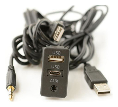 (1) Usb+tipo C+interruptor De Extensión De Coche De Carga De