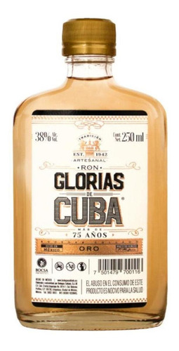 Ron Glorias De Cuba Oro 250 Ml