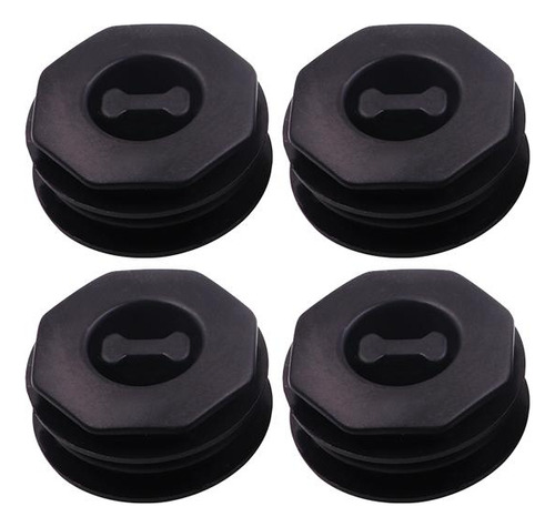 4 Piezas Car Carpet Fixing Hebilla Retenedor Doble Negro