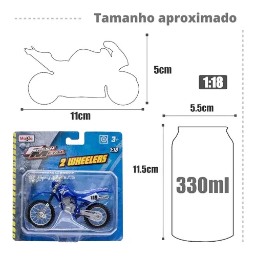 Miniatura Moto Yamaha Ttr 250 Trilha Motocross 1/18