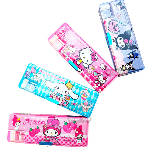 Lapicera De Hello Kitty Rigido Con Sacapuntas Color Rosa