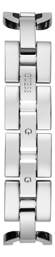 Reloj Mujer Guess Gia Cristal Mineral 22 Mm Plateado Gw0683l1 Bisel
