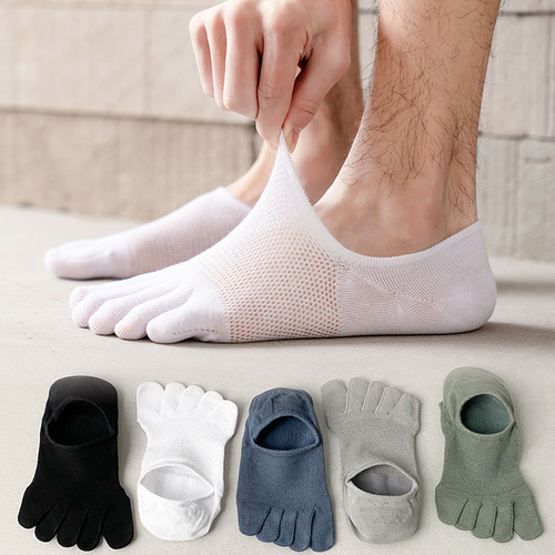5 Pares De Calcetines Transpirables De 5 Dedos Para Hombre