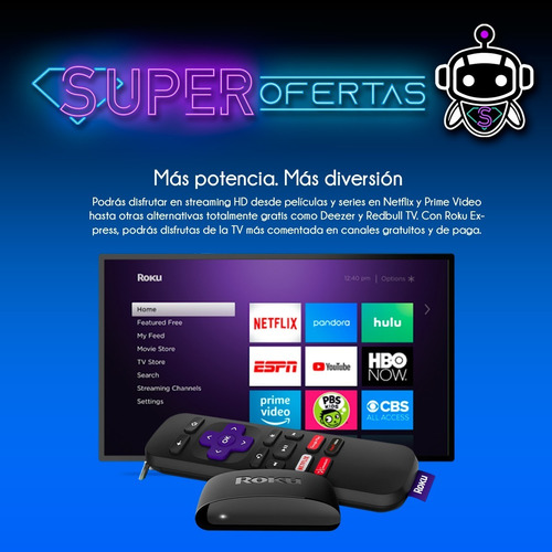 Roku Express 3930r Convierte Tv Smart = Google Chromecast !!