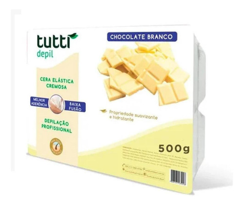 Tutti Depil Chocolate Branco Cera Depilatória Elástica 500g